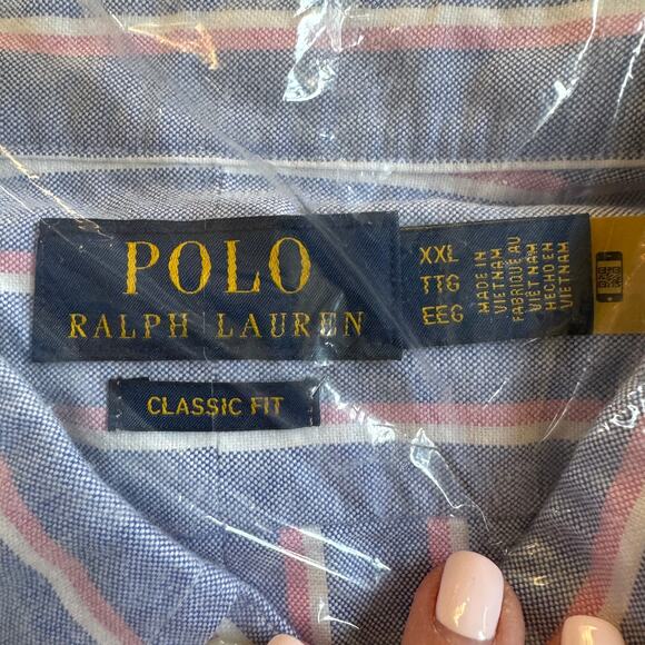 Polo Ralph Lauren Mens Classic Fit Stripe Button Down Shirt Size XXL 2XL NEW NWT - Picture 7 of 11